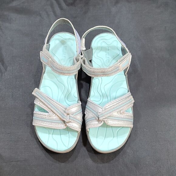 MAP CARMI VELCRO STRAP CLOSURE GIRL  OPEN TOE SANDAL - Picture 3 of 12